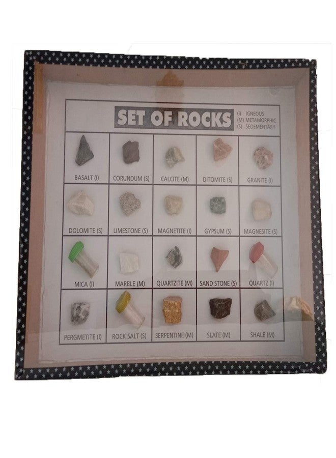 SquareDrop Set of Rocks with All Rocks Samples in Wooden Box - Chemistry - Physics Teaching Hands-On Tools for Students and Teachers - Image 2